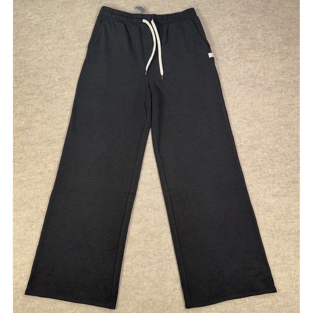 Vuori Halo Essential Wideleg Dreamknit Pants Womens Large EH6 Black Heather